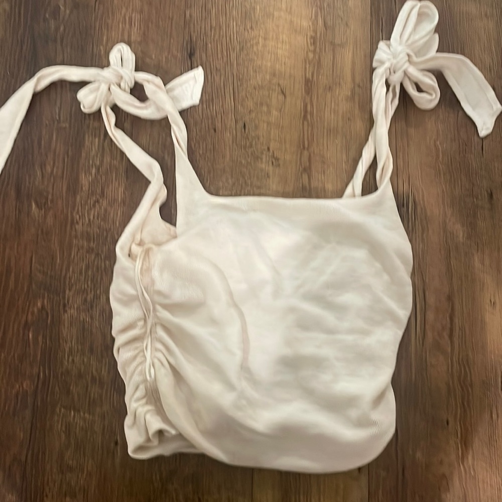 Free people cream touched tank top